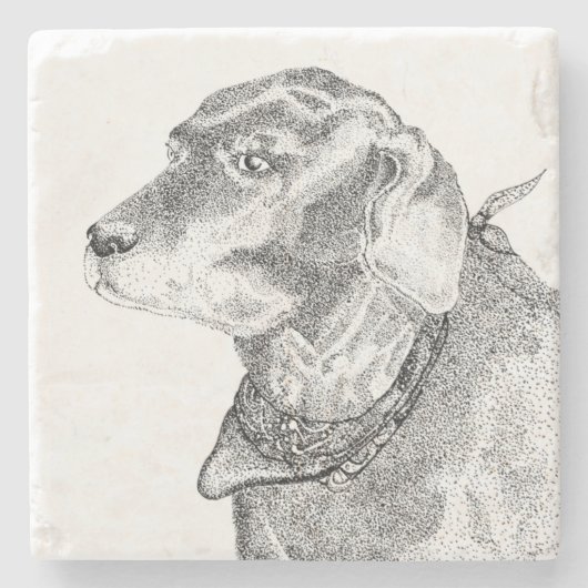 Labrador-Retrieverstein-Untersetzer Steinuntersetzer (Vorderseite)