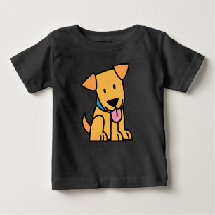 Labrador-Retrieverwelpenhund sitzen goldenen Baby T-shirt