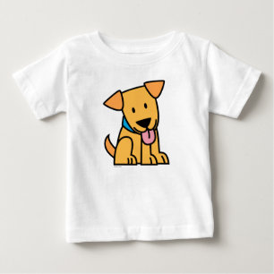 Labrador-Retrieverwelpenhund sitzen goldenen Baby T-shirt