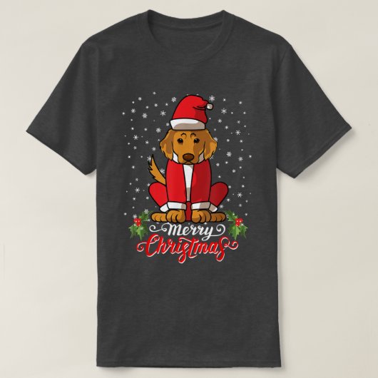 Labrador Retriver Dog Greets Frohe Weihnachten Wei T-Shirt (Design vorne)