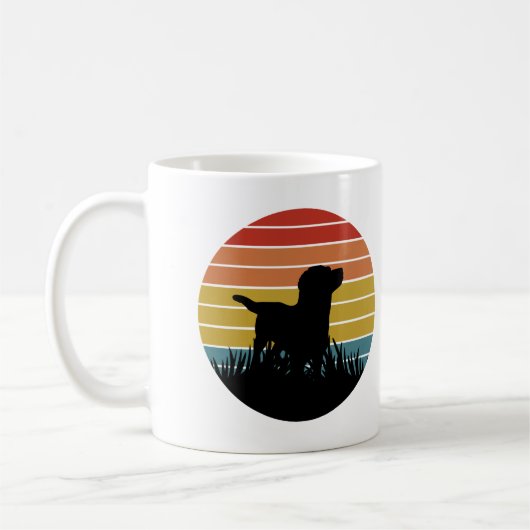 Labrador Retro Sunset Kaffeetasse (Links)