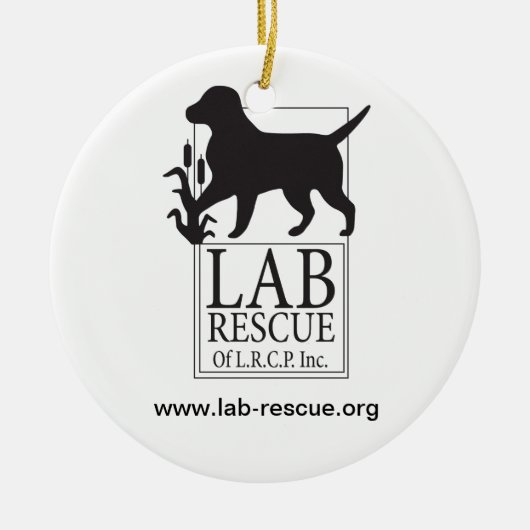 Labrador-Rettung der LRCP Keramik-Verzierung Keramik Ornament (Vorne)