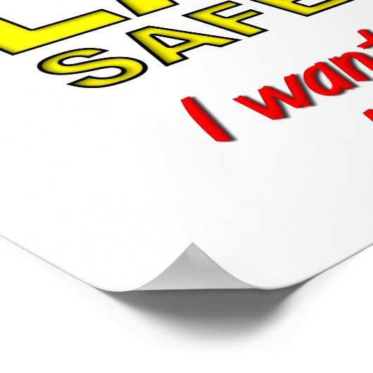 Labrador Safety Funny Poster (Ecke)