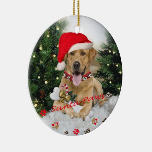 Labrador-Sankt-Tatzen-Verzierung Keramikornament (Rechts)