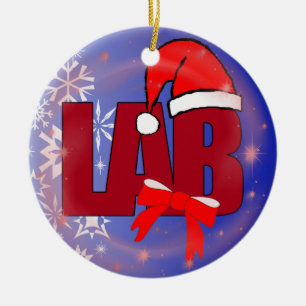 LABRADOR-SANKT-WEIHNACHTSverzierung Keramik Ornament