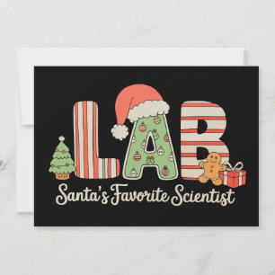 Labrador Santas Favorite Scientist Weihnachtslabor Feiertagskarte