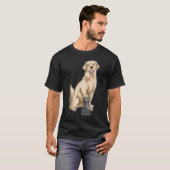Labrador Schachstück Pawn Schach T-Shirt (Vorne ganz)