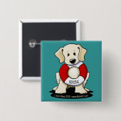 Labrador-Schaltfläche-Button Button (Vorne & Hinten)