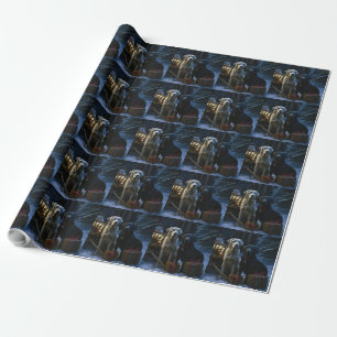 Labrador Schneeschlitten Weihnachtsdekoration Geschenkpapier