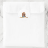 Labrador-Schokolade-ist-Sweet-Schokolade-Labrador- Runder Aufkleber (Tasche)