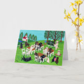 Labrador School Karte (Gelbe Blume)