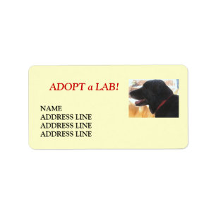 Labrador-Schutz-HundeAdoption - Adressaufkleber