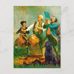 Labrador (schwarz) - Spirit of '76 Postkarte