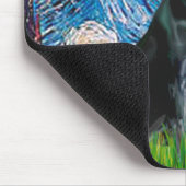 Labrador (schwarz) - Starry Night Mousepad (Ecke)