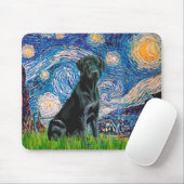 Labrador (schwarz) - Starry Night Mousepad (Mit Mouse)