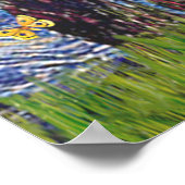 Labrador (schwarz) - Starry Night Poster (Ecke)