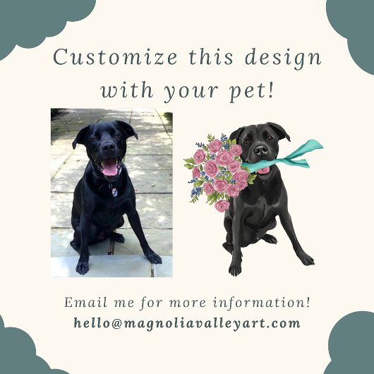 Labrador - Schwarzes Labor Wasserfarbe Unter Weihn Karte