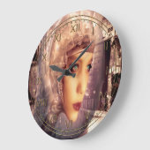 Labrador Security Cyborg Babe Große Wanduhr (Winkel)