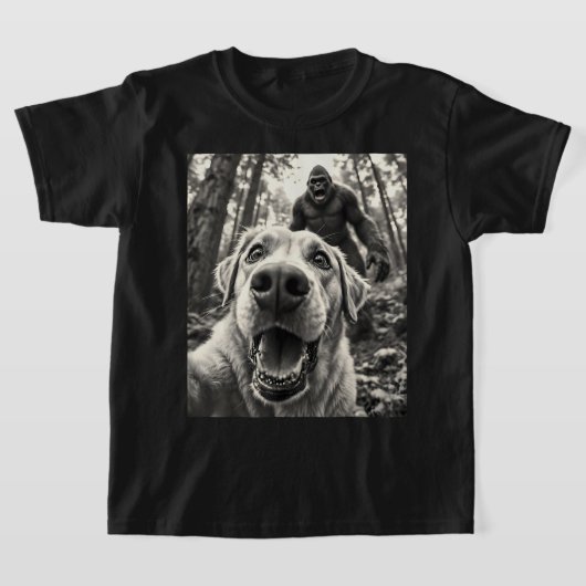 Labrador Selfie mit Big Foot Fun Hunde Liebhaber G T-Shirt (Ablage )