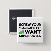 LABRADOR SICHERHEIT WILL SUPERPOWEREN BUTTON (Vorne & Hinten)