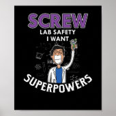 Labrador Sicherheit Woll Superpower Science Geek Poster (Vorne)