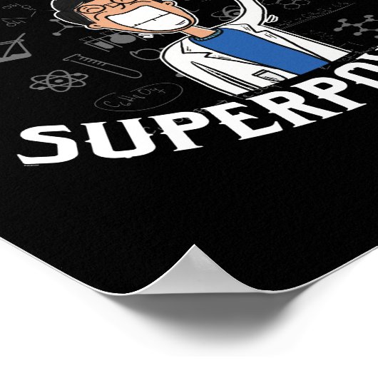 Labrador Sicherheit Woll Superpower Science Geek Poster (Ecke)