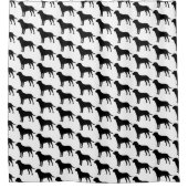 Labrador-Silhouette-Duschvorhang Duschvorhang (Vorderseite)