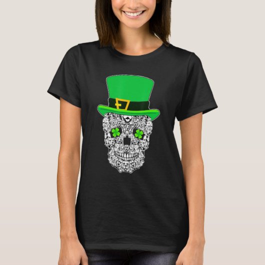 Labrador Skull Dog St Patricks Day T-Shirt (Vorderseite)