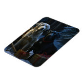 Labrador Snowy Sleigh Weihnachtsdekor Magnet (Linke Seite)