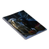 Labrador Snowy Sleigh Weihnachtsdekor Notizblock (Rechte Seite)