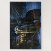 Labrador Snowy Sleigh Weihnachtsdekor Puzzle (Vertikal)