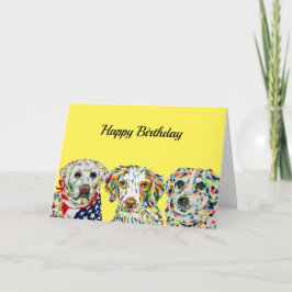 Labrador Spaniel Border Collie Birthday Card Karte