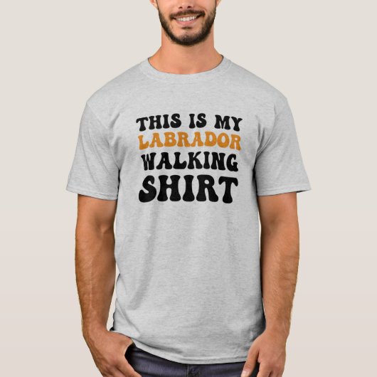 Labrador Spaziergang T-Shirt (Vorderseite)