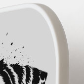 Labrador Splash Art Black Pickleball Schläger (Linke Seite)