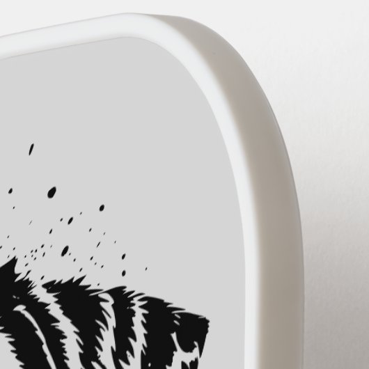 Labrador Splash Art Black Pickleball Schläger (Linke Seite)