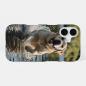 Labrador Splash iPhone 16 Hülle (Rückseite (Horizontal))