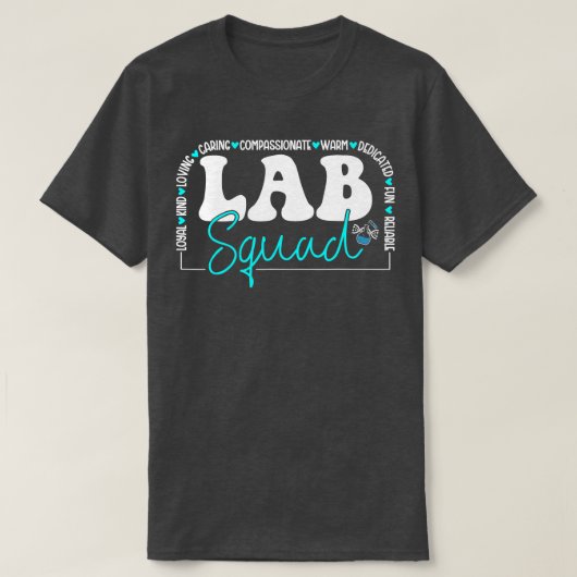 Labrador Squad Labrador Team Medizinischer Laborte T-Shirt (Design vorne)