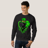 Labrador St Patricks Day Irish Kleeblatt Dog Liebe Sweatshirt (Vorne ganz)