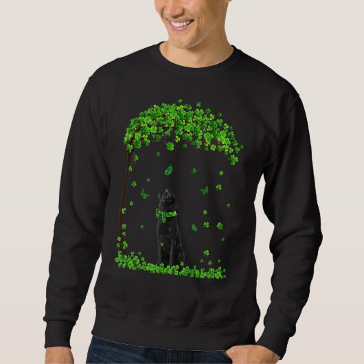 Labrador St Patricks Day Lover Irish Kleeblatt Dog Sweatshirt (Vorderseite)