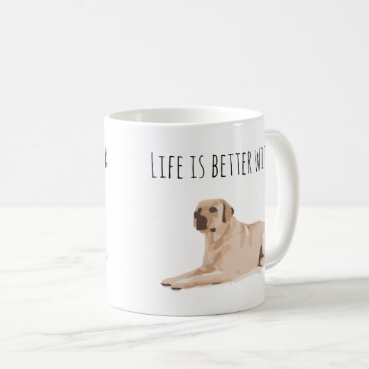 Labrador-Tasse Kaffeetasse (VorderseiteRechts)