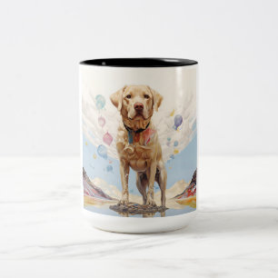 Labrador-Tasse Zweifarbige Tasse