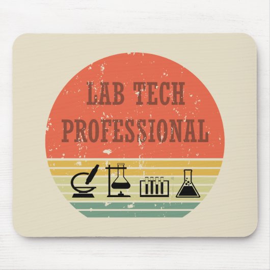 Labrador Tech beruflicher Vintager Sonnenuntergang Mousepad (Vorne)