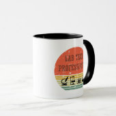 Labrador Tech beruflicher Vintager Sonnenuntergang Tasse (VorderseiteRechts)