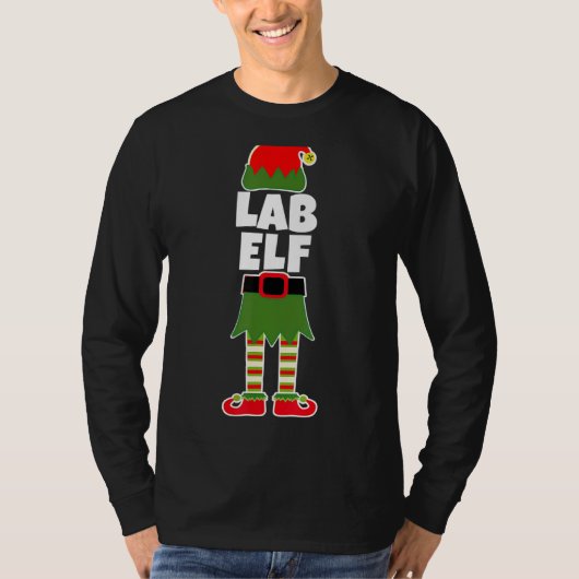 Labrador Tech Elf Weihnachtslabor Tech Phlebotomis T-Shirt (Vorderseite)