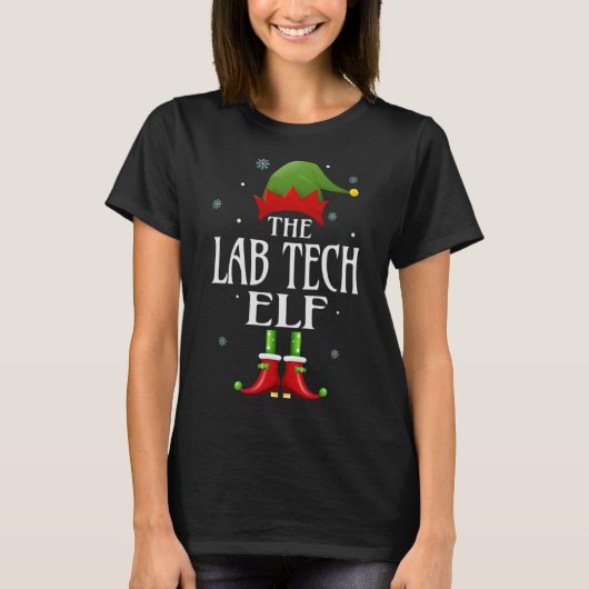 Labrador Tech Elf Xmas Funny Family Matching Weihn T-Shirt (Vorderseite)