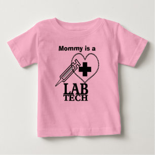 LABRADOR TECH HERZSYRINGE LOGO - LABOR WISSENSCHAF BABY T-SHIRT