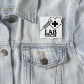 LABRADOR TECH HERZSYRINGE LOGO - LABOR WISSENSCHAF BUTTON (Beispiel)