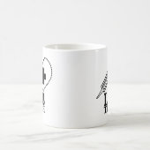 LABRADOR TECH HERZSYRINGE LOGO - LABOR WISSENSCHAF KAFFEETASSE (Mittel)