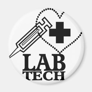 LABRADOR TECH HERZSYRINGE LOGO - LABOR WISSENSCHAF MAGNET