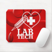 LABRADOR TECH HERZSYRINGE LOGO - LABOR WISSENSCHAF MOUSEPAD (Mit Mouse)